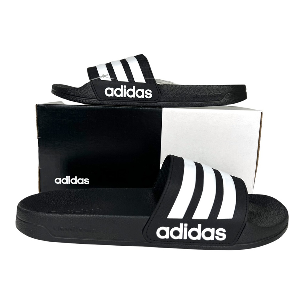 Adidas Black Cloudfoam Shower Slides